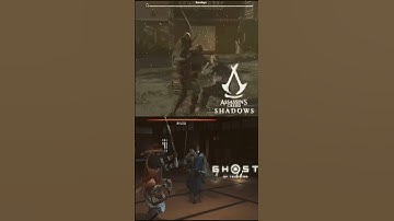 AC Shadows vs Ghost of Tsushima ⚔️ Brutal Combat Comparison 🔥 #shorts #gaming #acshadows