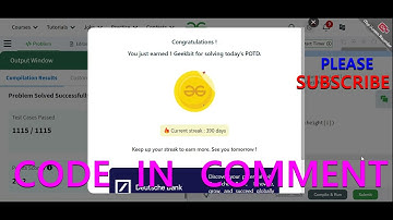GFG POTD 20/09/2024 IN C++ MOST IMPORTANT INFORMATION | CODE IN COMMENT #geeksforgeeks #gfg #potd
