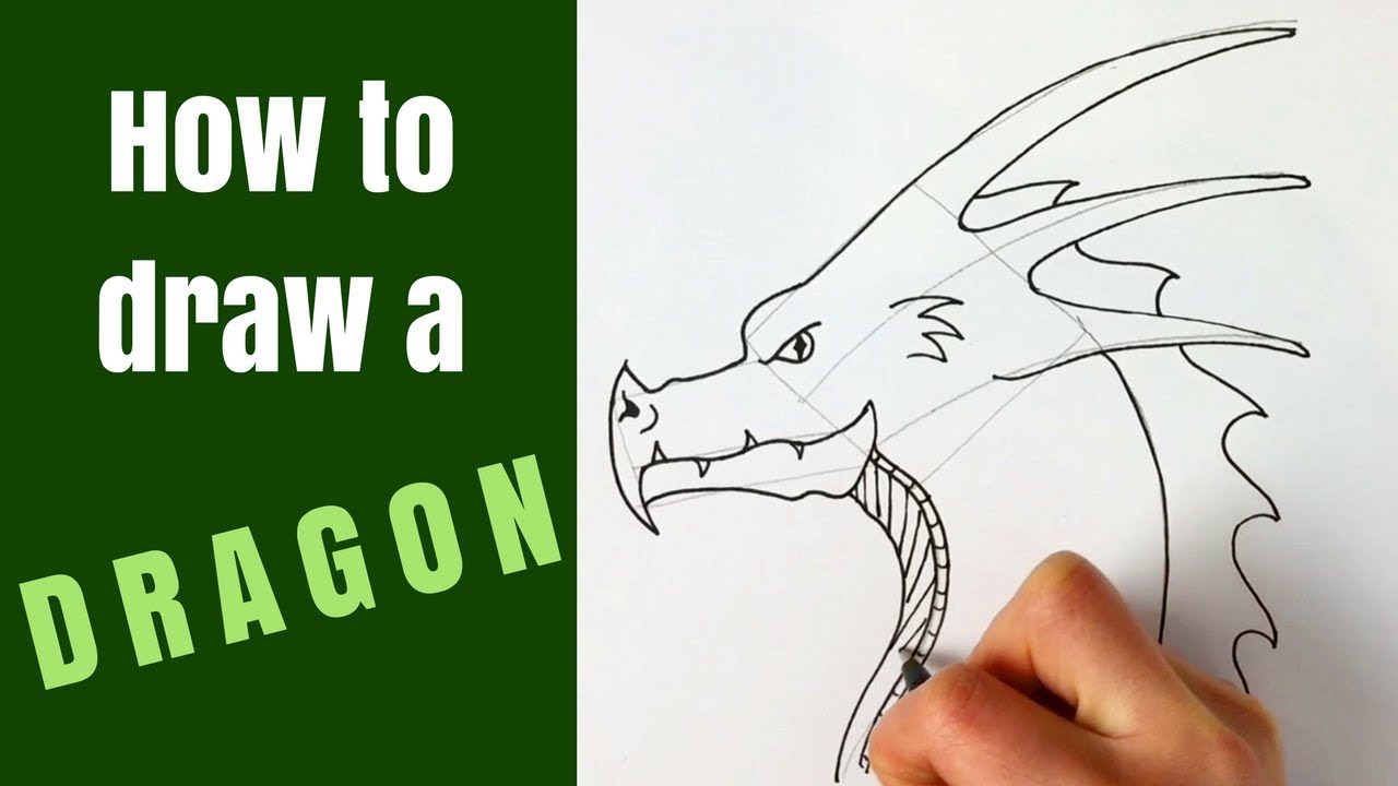 How To Draw A Dragon Head For Beginners - Youtube