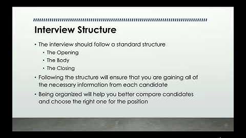 Conclusion - Interviewing Skills