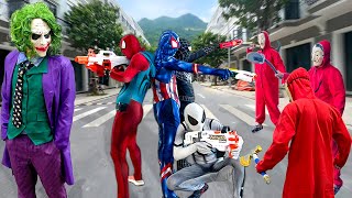 PRO 5 SPIDER-MAN TEAM ( ALL ACTION STORY 2 ) Spider Man RED , WHITE , PINK , VENOM and RICK HERO