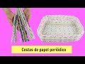 DIY: Cestas de papel periódico. Newspaper baskets