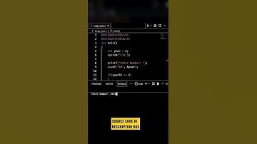 Find Leap Year Program In C #shorts  #coding #viral #shortvideo