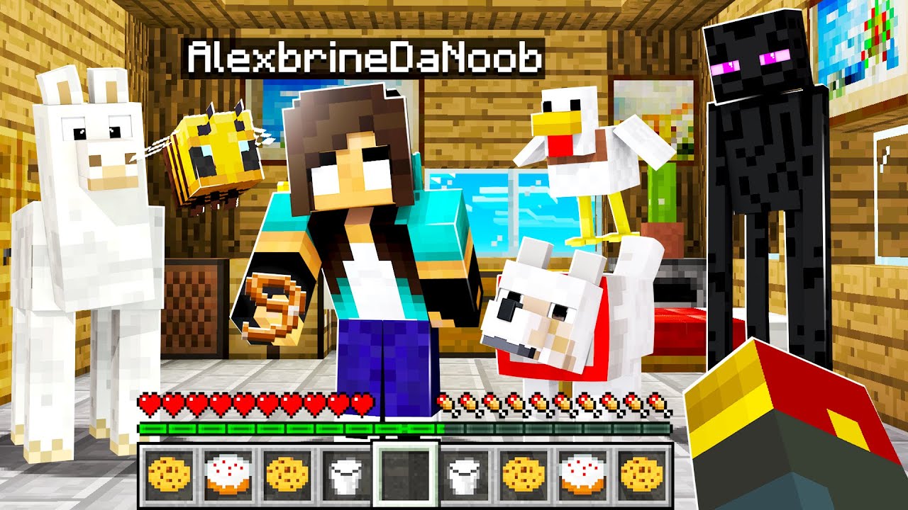 noob Girl gets STRANGEST Pet in Minecraft