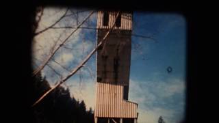 Bluebell Mine headframe demolition - Riondel BC, Jan 1976