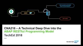 ABAP RESTful Programming Model Deep Dive - CNA216@TechEd 2018 screenshot 5