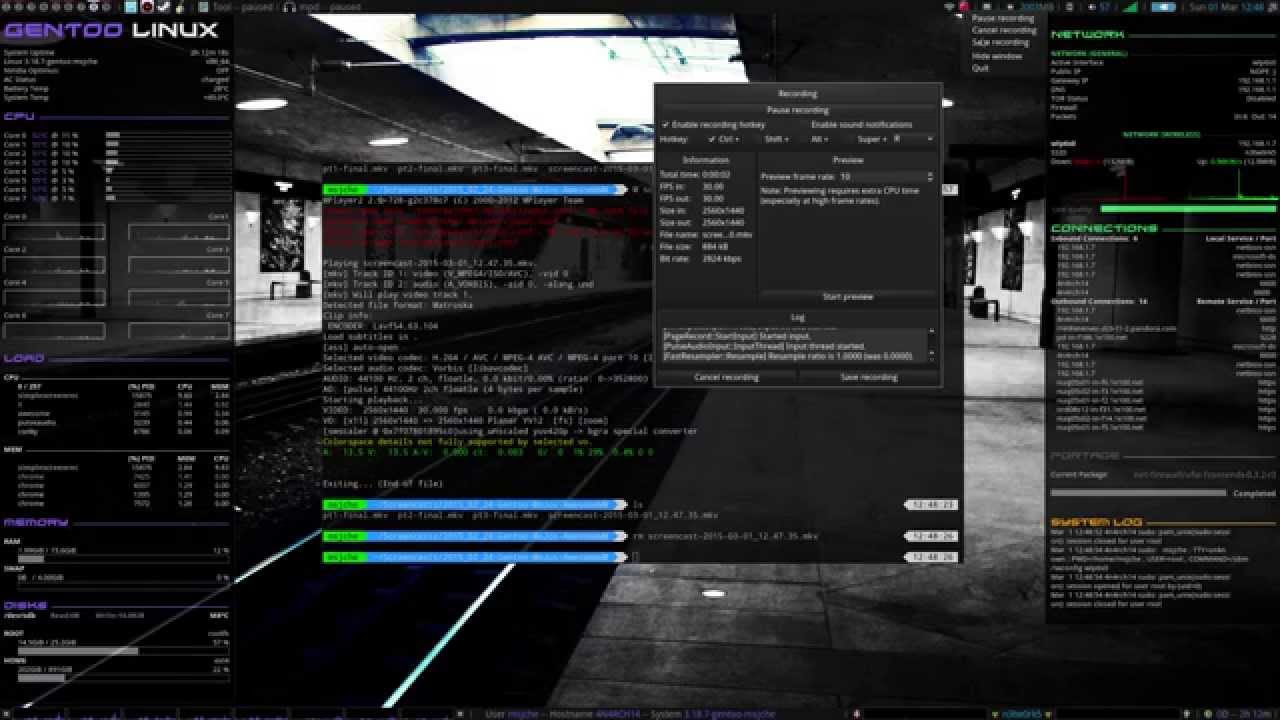 Full Gentoo Install Tutorial - pt.4 - Git clone AwesomeWM Configs and Finalize