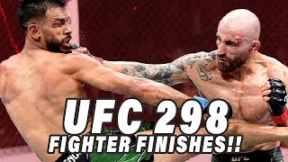 UFC 298 Fighter Knockouts & Submissions