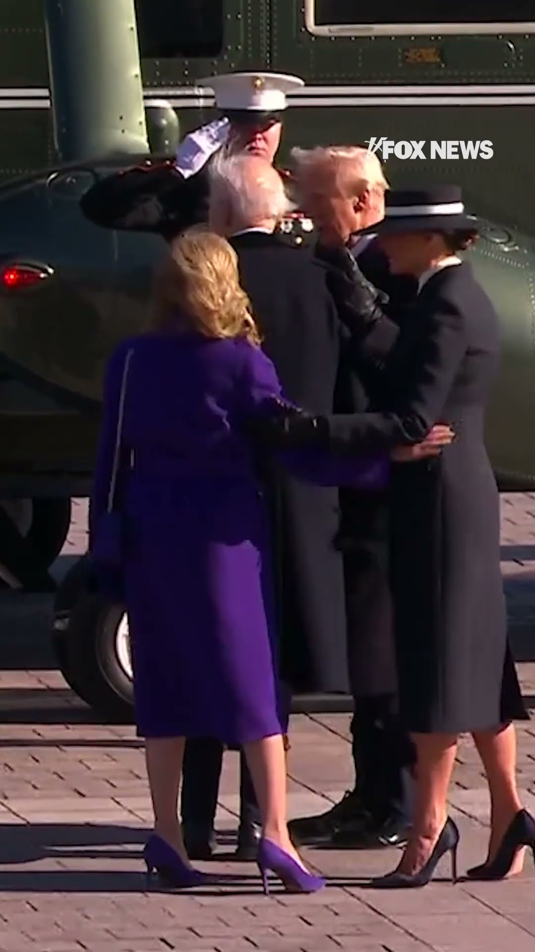 Bidens say goodbye to Trumps as new era begins