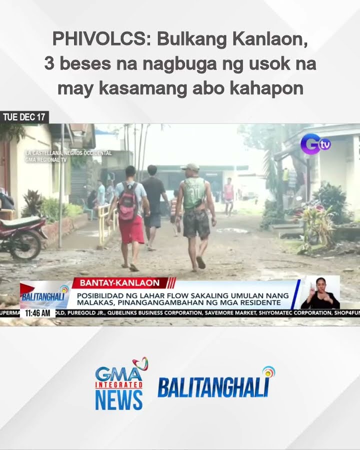 PHIVOLCS - Bulkang Kanlaon, 3 beses na nagbuga ng usok na may kasamang abo kahapon | Balitanghali