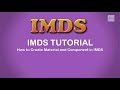 Imds tutorial  how to create material and component in imds imds full tutorial