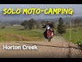 Solo motorcamping   horton creek  crf 300 rally