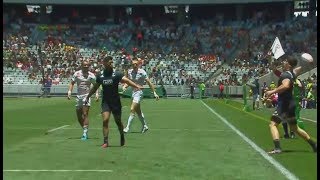 Sam Dickenson hilariously bad 'QB' quick throw in. [England vs New Zealand '17]