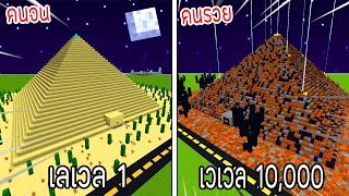 ⚡️【ถ้าเกิด! เอาพีระมิดฟาโรห์กากเลเวล 1 VS พีระมิดฟาโรห์เทพเลเวล 10,000 ใครจะชนะ?!】- (Minecraft)