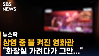 영화 상영 중인데…화장실 가려고 극장 불 다 켠 관객 / SBS / 뉴스딱