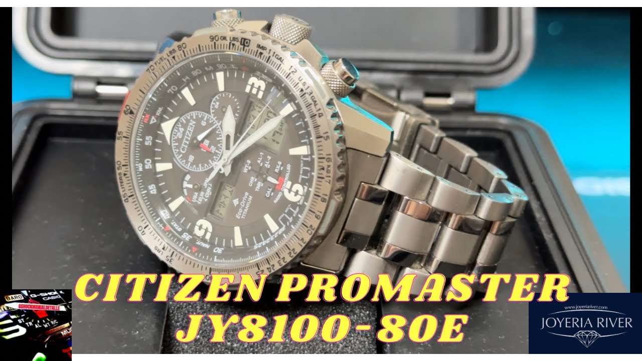 super jy8100-80e PROMASTER zafiro - YouTube CITIZEN titanio y solar