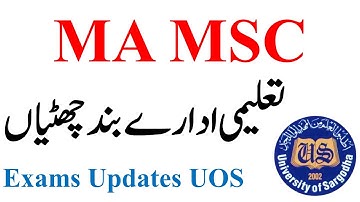 Breaking News Education School Colleges Closed Vacations Long March Official Notification MA MSc
