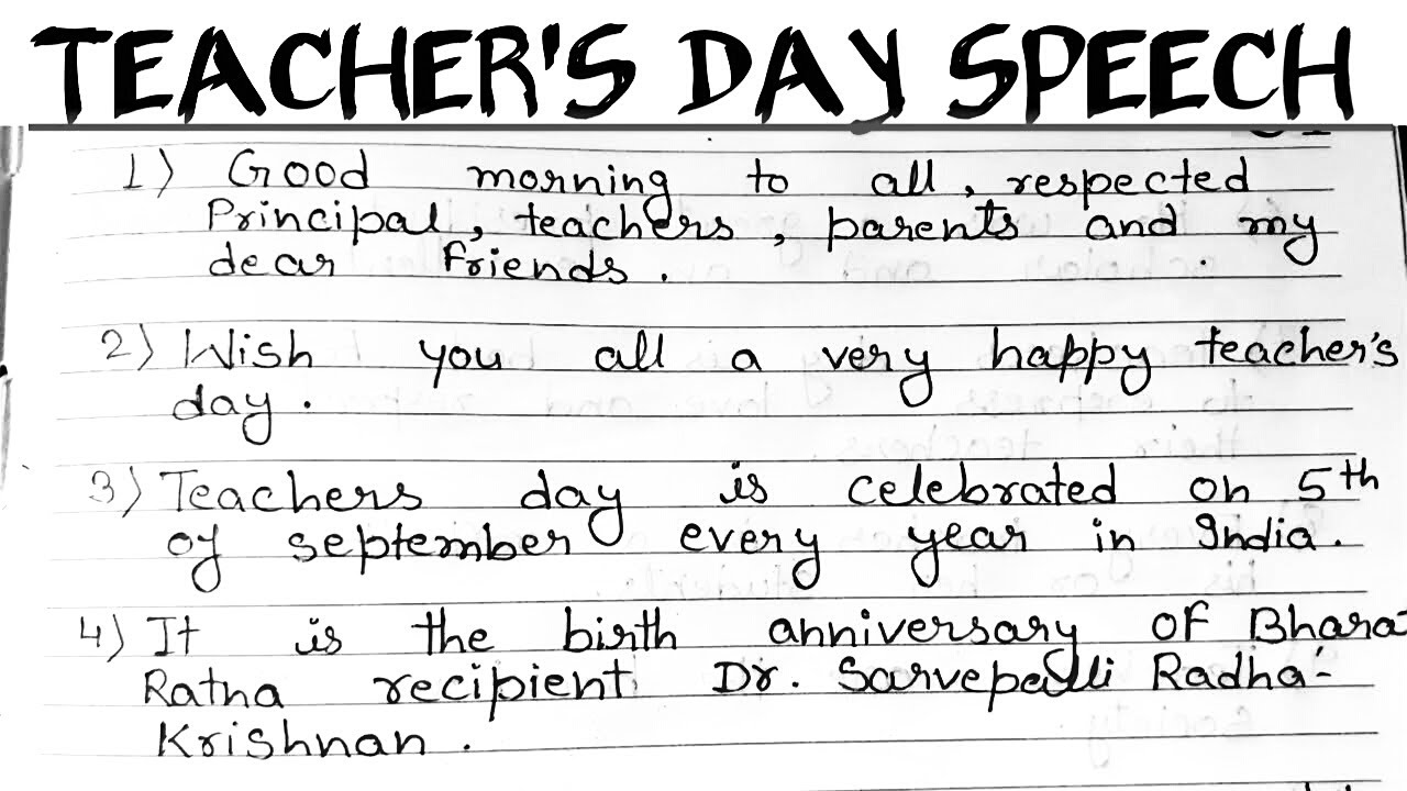 how to end a speech on teachers day