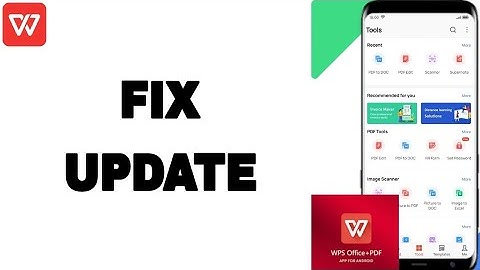 How To Fix And Solve Update On Wps Office-PDF App | Final Solution