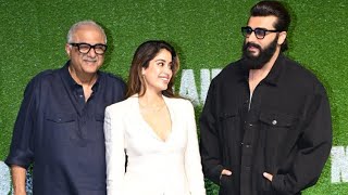 Janhvi Kapoor, Arjun Kapoor & Boney Kapoor at Special Screening of Film Maidaan 😍💖📸
