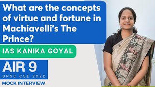 What are the concepts of virtue and fortune in Machiavelli&#39;s The Prince? | IAS Kanika Goyal