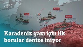 / Karadeniz gazı için ilk borular denize iniyor