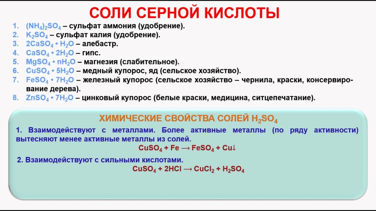 Сильная кислота серы