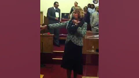 Lady Brenda Herron exhorting
