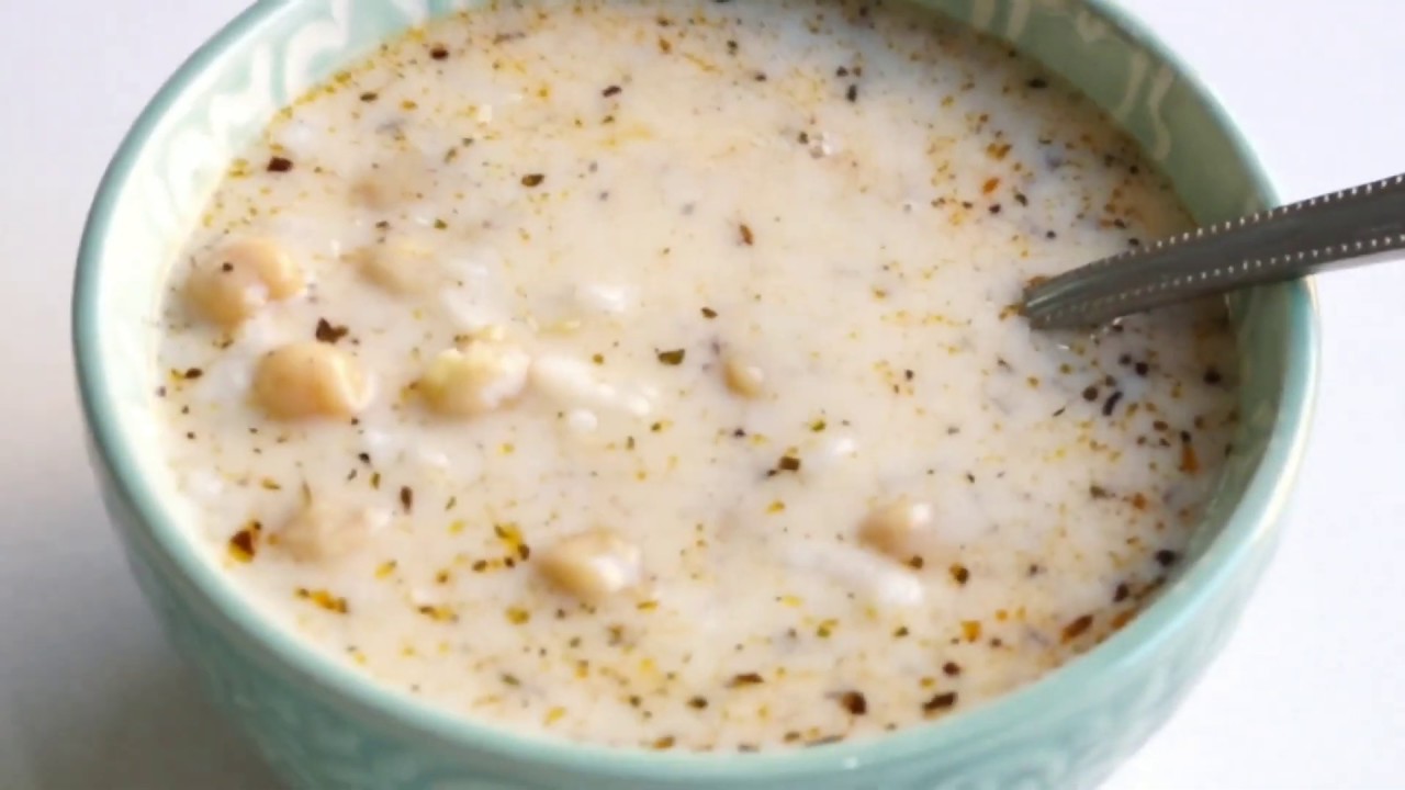 Joghurtsuppe mit Kichererbsen und Reis -türkische Suppe - einfach und ...