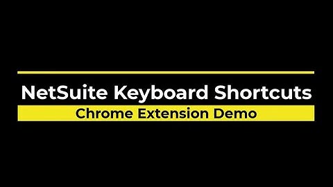 NetSuite Keyboard Shortcuts
