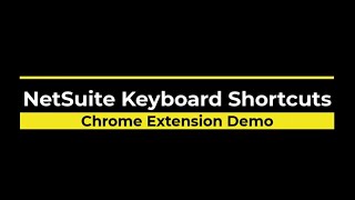 NetSuite Keyboard Shortcuts