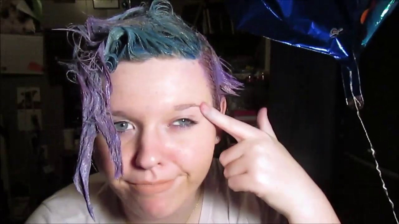 blick hair blue and purple tips