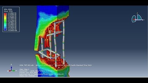 Simulation CEL (Couple Eulerian Lagrangian) explosion over reinforced concrete in Abaqus
