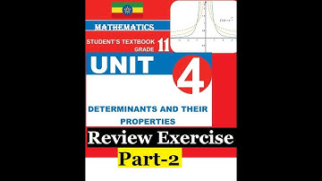 Mathematics Grade 11 Unit 4 review Exercise Part-2 @Girma21