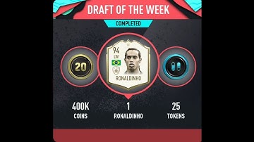 HOW TO GET A FREE PRIME 94 RONALDINHO IN PACYBITS FUT 20 (DRAFT OF THE WEEK SOLUTION)