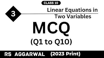 RS Aggarwal | Class 10 | Chapter 3 | Multiple Choice Question | Question 1 to 10 | MCQ | Math | CBSE