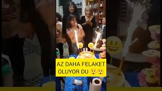 Doğum gününde tutuştu😲😲 #pasta #doğumgünü #kutlama #ateş #konfeti #maytap #sprey #kikirking #comedy