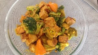 Tofu Broccolli Curry Recipe | Easy Stir Fry Vegan Gluten free
