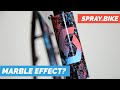 Spraying A Bicycle Frame With A "Marble" Effect - Spray.Bike Spray Paint Review