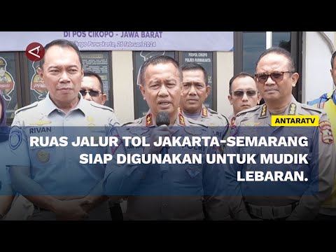 Ruas jalur tol Jakarta-Semarang siap digunakan untuk mudik Lebaran