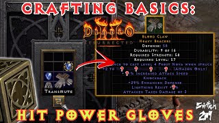Crafting Hit Power Gloves! Basic Crafting Guide While Crafting 50 Pairs - Diablo 2 Resurrected