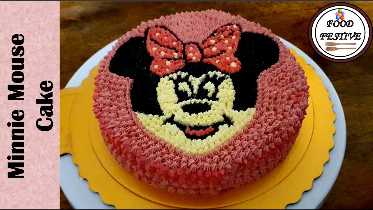 Minnie Mouse Cake Decoration || Butter Cream Frosting || Minnie ...