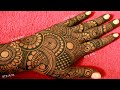 Wedding Special Floral Dulhan Mehndi Design||Full Back Hand Mehndi Design||Easy Bridal Mehndi Design