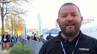 FirstEnergy's New Electric Pace Car leads 2023 Akron Marathon Winner to the Finish Line