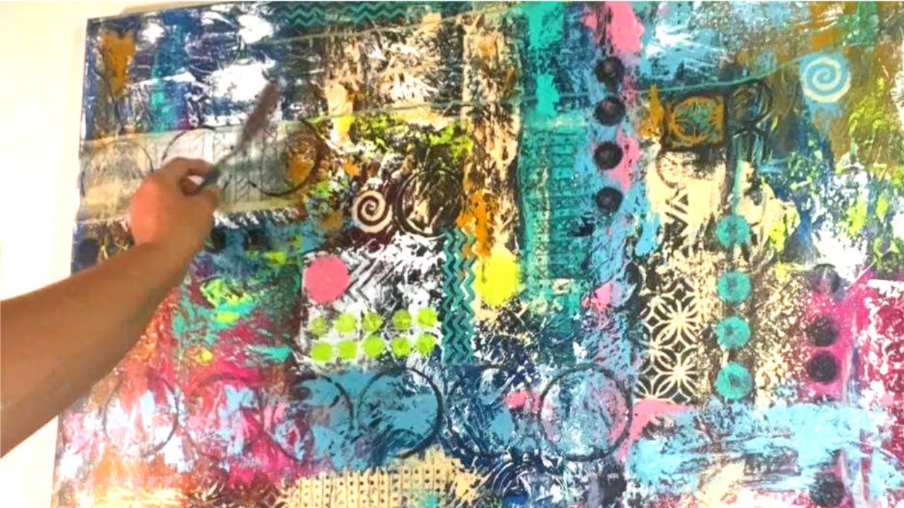 CREATING ABSTRACT ART - Sharing my Intuitive Painting Process with you ...