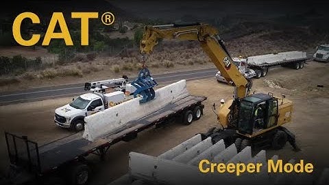 Cat® Next Generation Wheeled Excavators - Creeper Mode