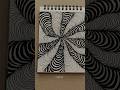 Lines turning into illusion✨🖤. #zentangle #drawing #inkora