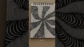 Lines turning into illusion✨🖤. #zentangle #drawing #inkora