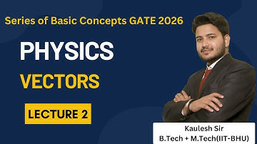 LECTURE 2 | VECTORS | SERIES OF BASIC CONCEPTS GATE 2026 | KAULESH SIR #mining #gate