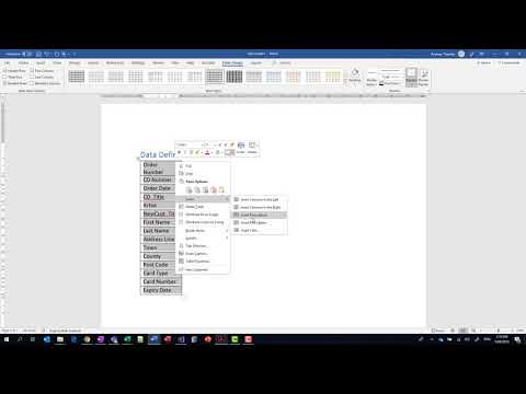 Database 3 Access Data Dictionary for Table